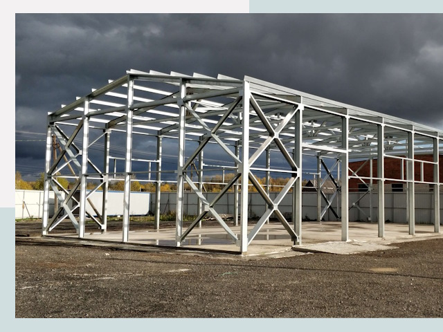 Двускатные ангары в Невинномысск от 614 руб. за квадрат